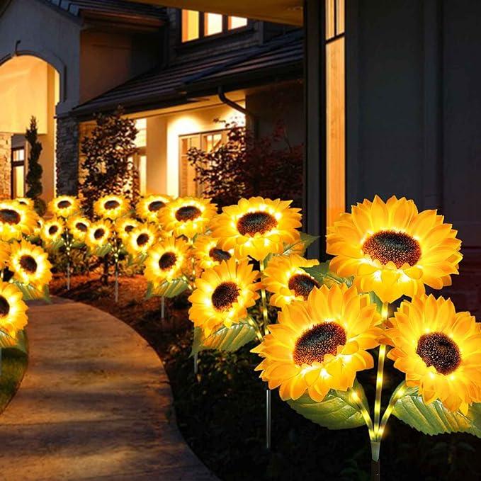 FloralGlow - Lumini Solare LED Pentru Grădină Cu Floarea-Soarelui