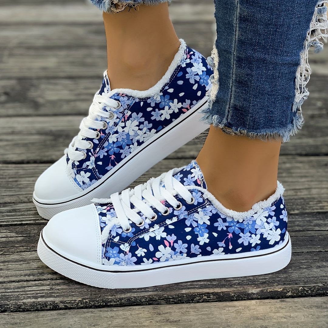 Bristy - Pantofi Cu Sireturi și Imprimeu Floral