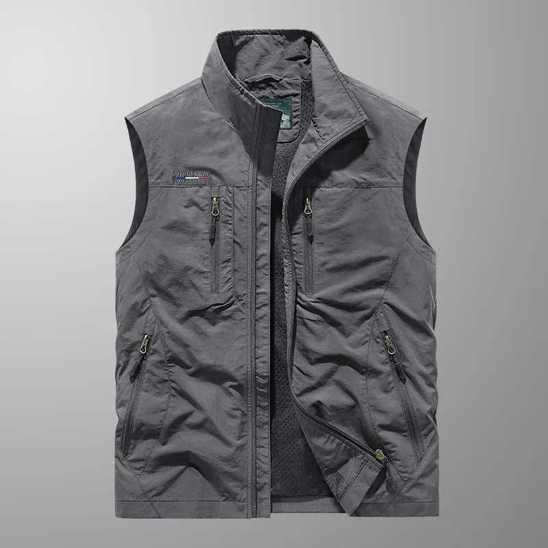 Vincent - Vestă Cargo Outdoor Respirabilă cu Multiple Buzunare