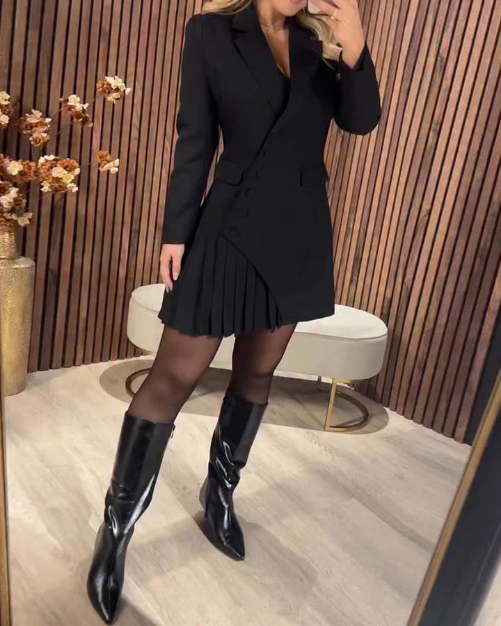 Nylani - Rochie cu Rever și Blazer