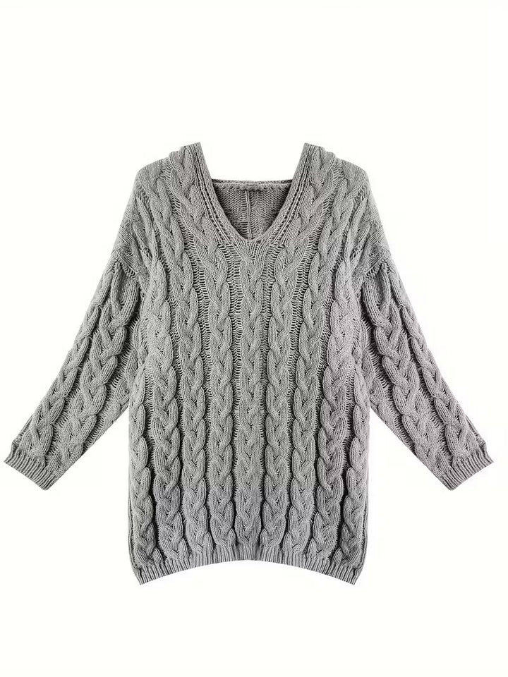 Miette - Pulover Informale Cu Mâneci Lungi Din Tricot