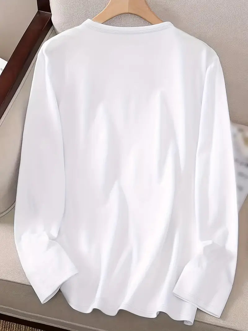 Odalina - Tricou Cazual Cu Imprimeu Smiley Cu Ochiul