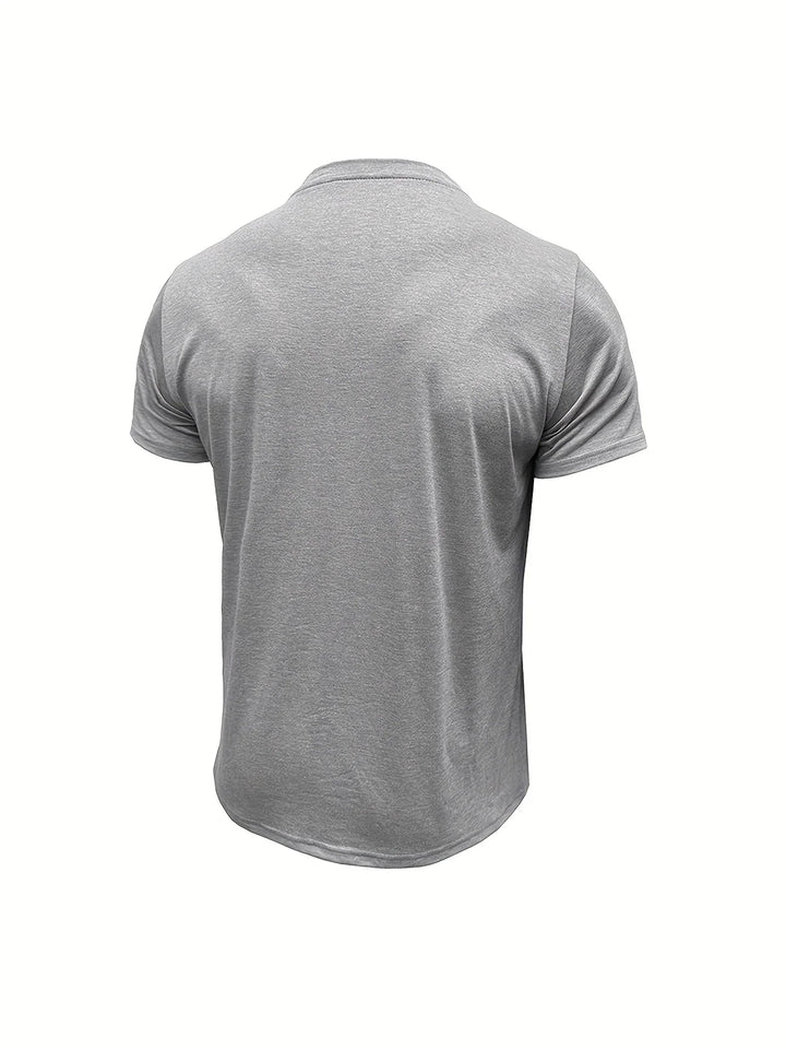 Saxon - Tricou Elegant Cu Guler Rotund și Buzunar