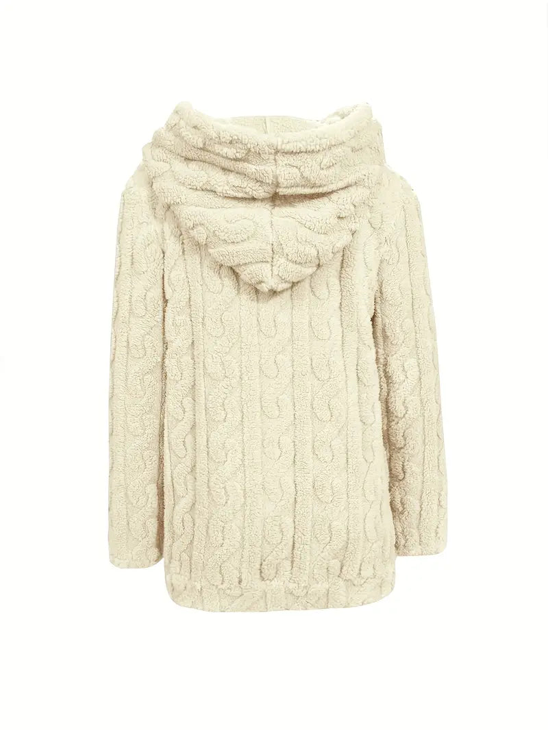 Ganka - Hanorac Cu Glugă și Fermoar Mâneci Lungi