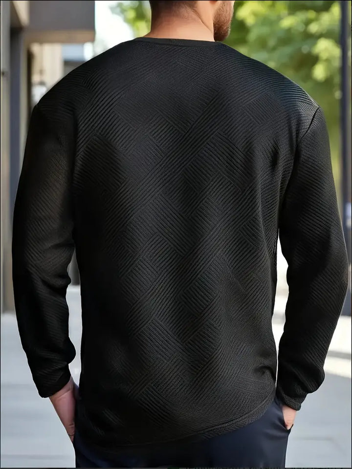 Malinga - Hanorac Casual Cu Model Geometric și Mâneci Lungi