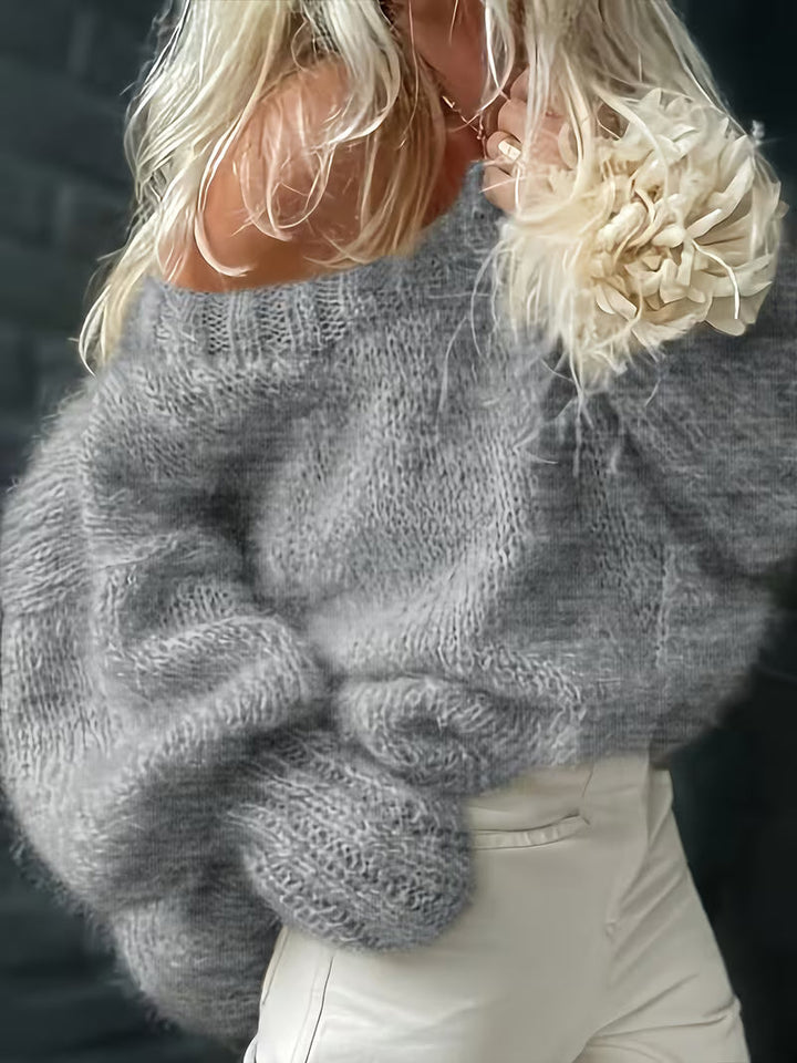 Dariya - Pulover Scurt și Moale Din Tricot