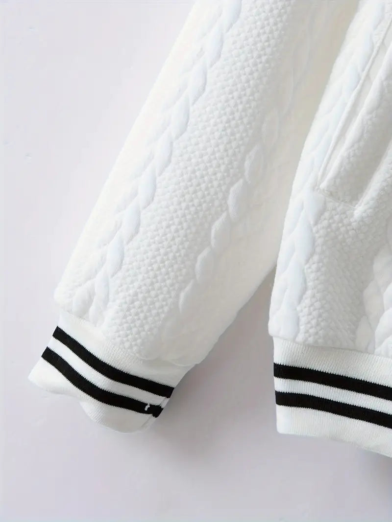 Felips - Jachetă De Baseball Cu Decor In Dungi Jacquard