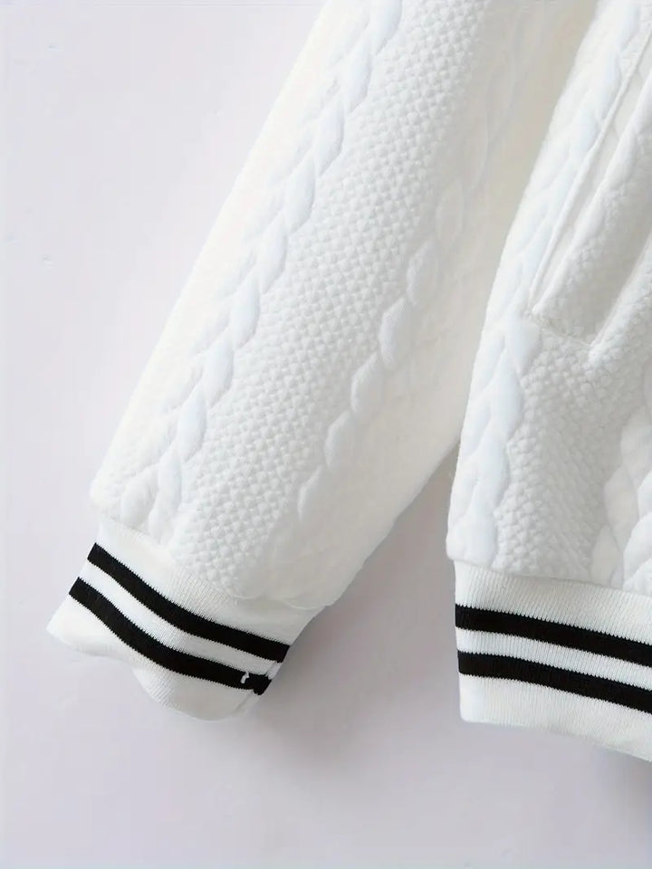 Felips - Jachetă De Baseball Cu Decor In Dungi Jacquard