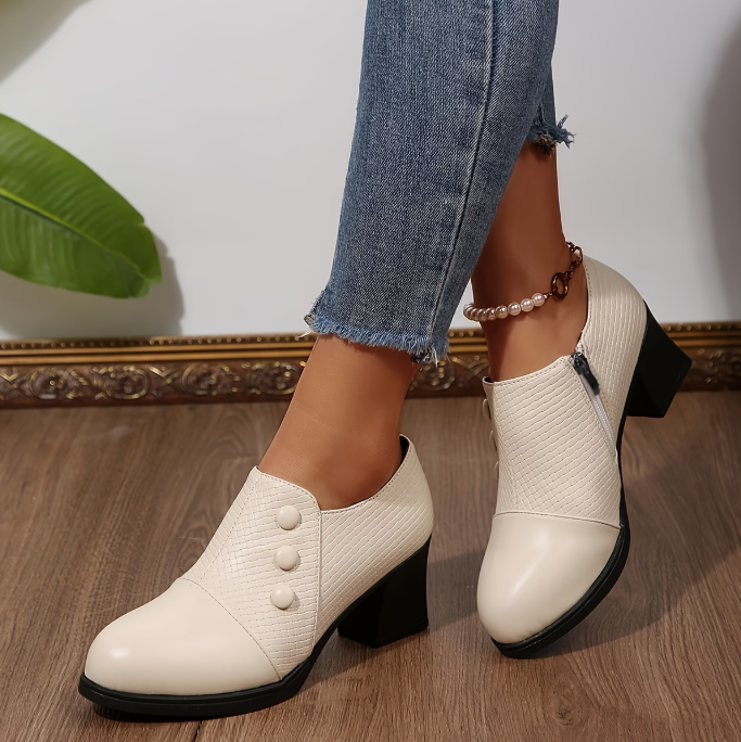 Sunchica - Pantofi Cu Toc Confortabili Cu Fermoar