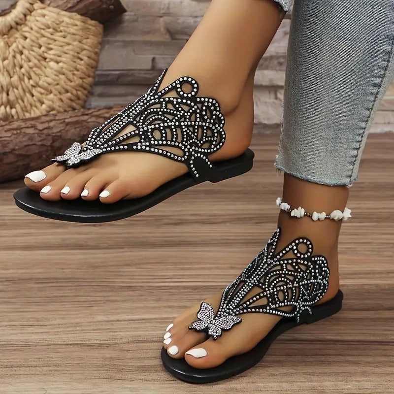 Rosalia – Sandale Elegante Din Piele Cu Ornament În Formă De Fluture