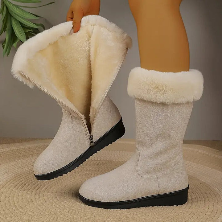 Margaery - Cizme Elegante Până La Jumătatea Gambei Cu Fermoar Lateral