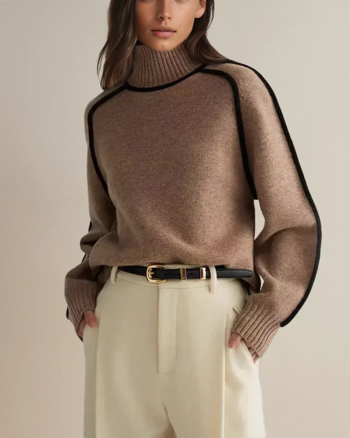 Karina – Pulover Elegant cu Guler înalt