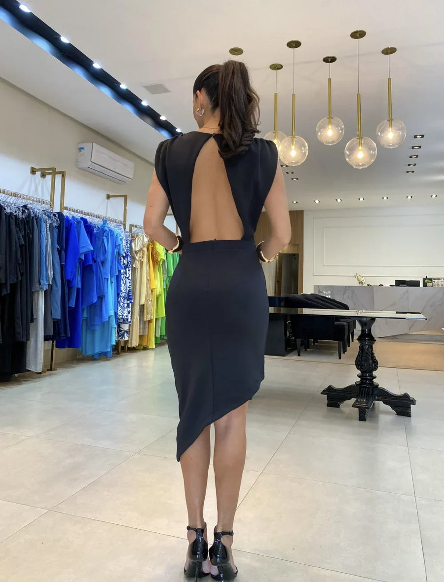 Meelia - Rochie Midi Elegantă Fără Mâneci