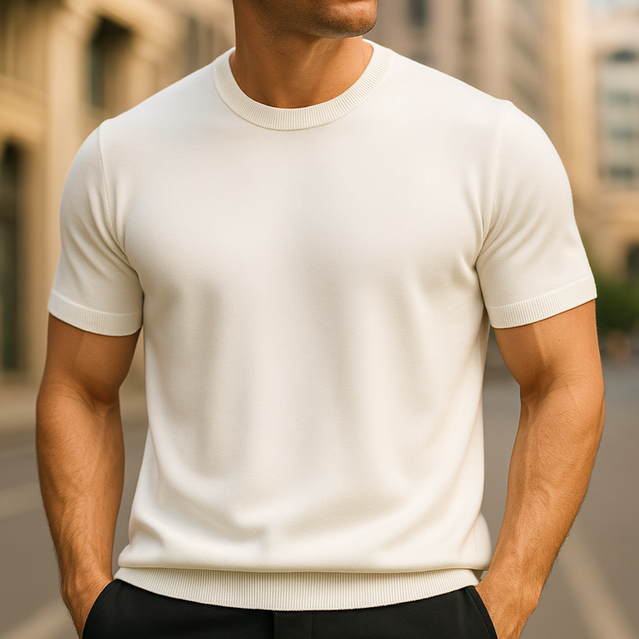 Pankov - Tricou Elegant Cu Mâneci Scurte