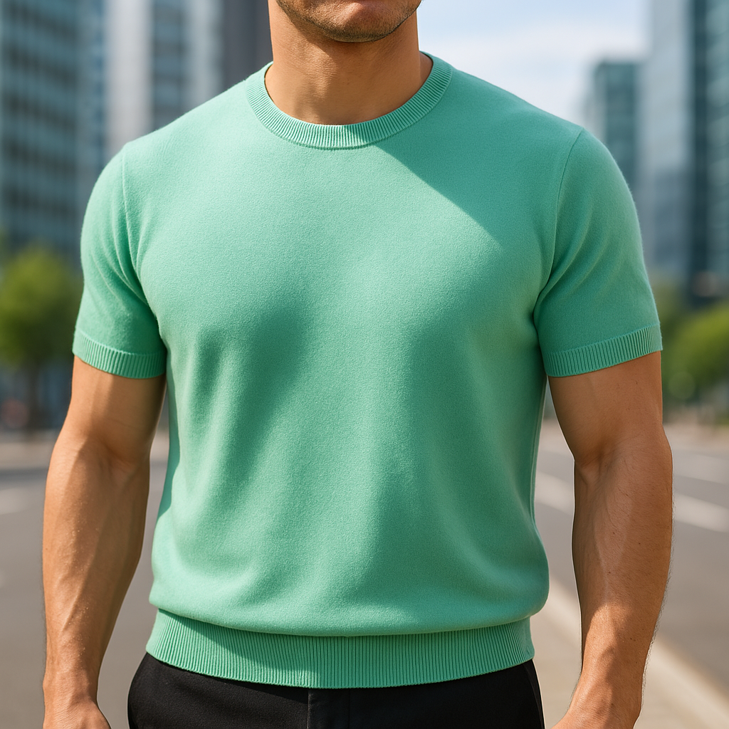 Pankov - Tricou Elegant Cu Mâneci Scurte