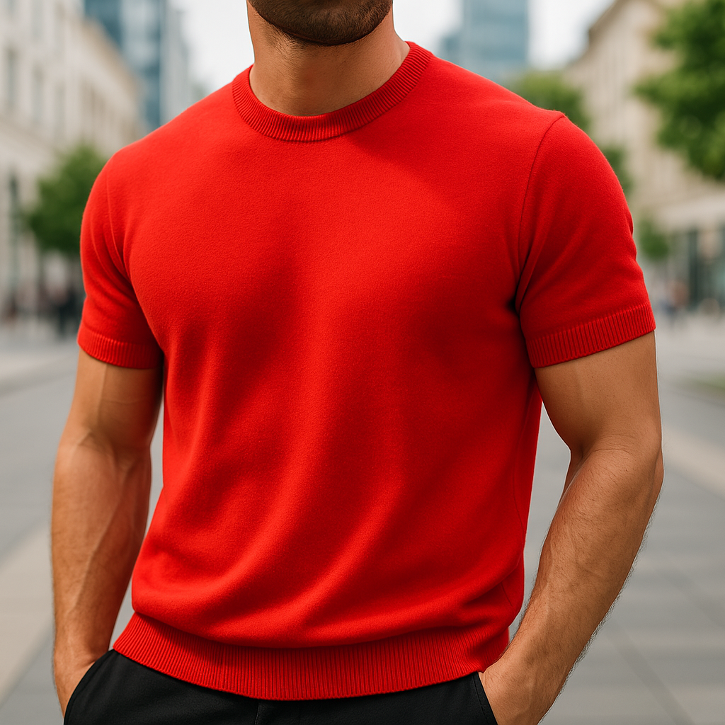 Pankov - Tricou Elegant Cu Mâneci Scurte