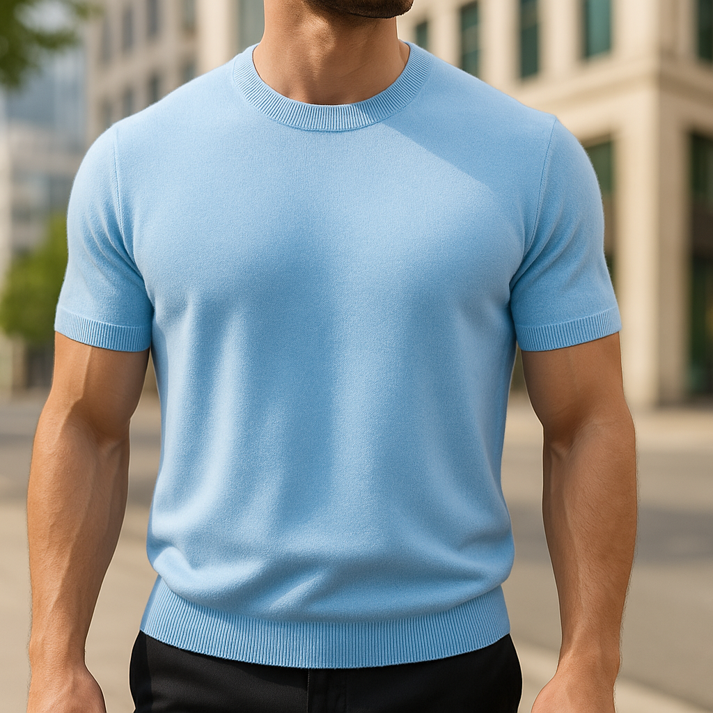 Pankov - Tricou Elegant Cu Mâneci Scurte