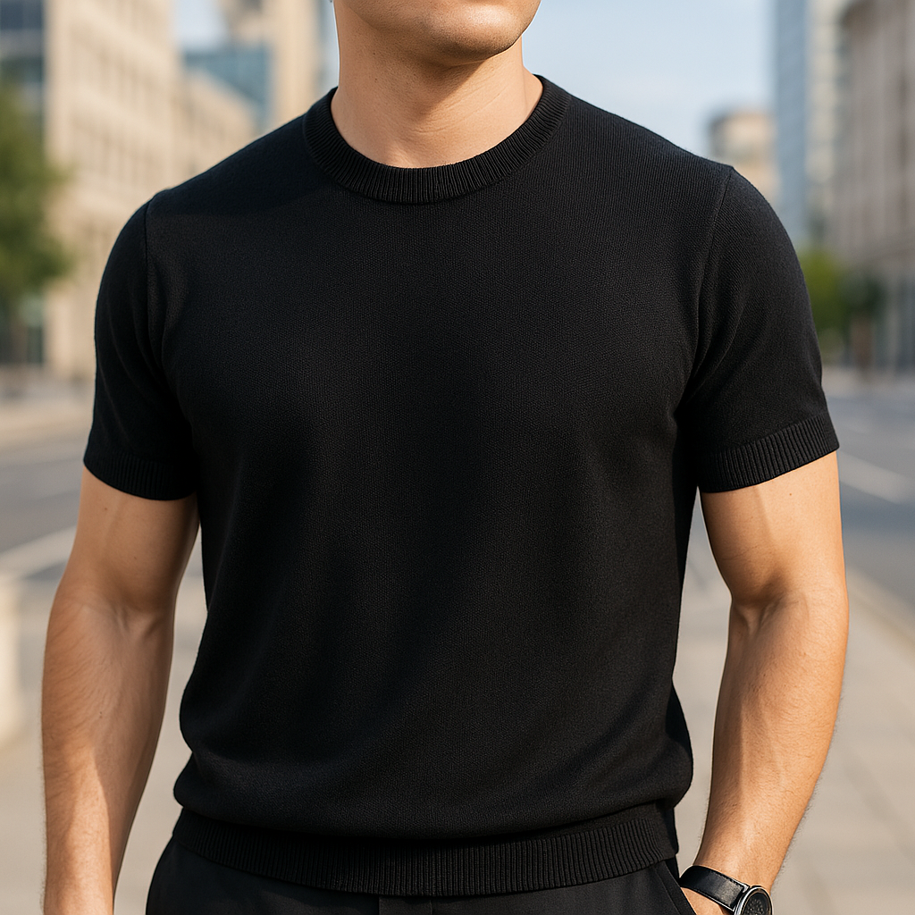 Pankov - Tricou Elegant Cu Mâneci Scurte