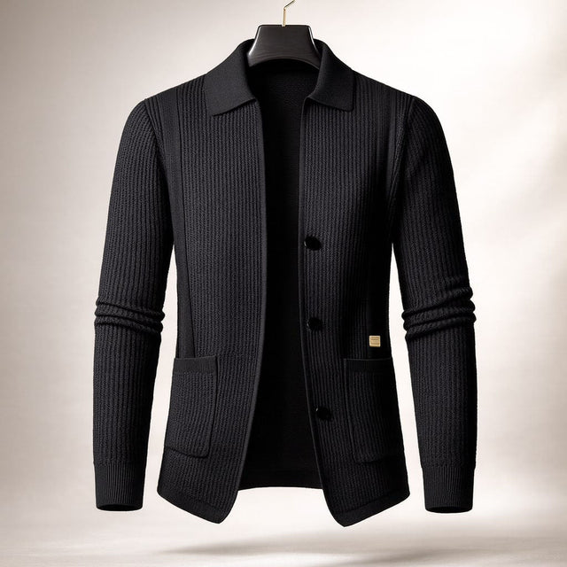 Nawed - Cardigan Din Tricot cu Rever croială slim
