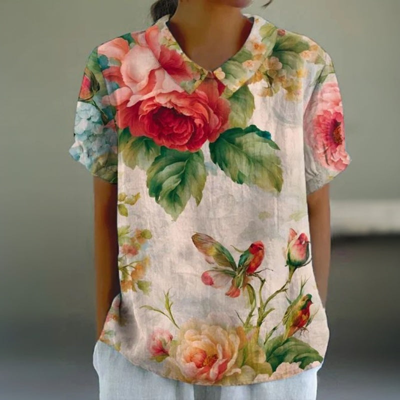 Aurevia - Bluză Cu Imprimeu Floral Vintage