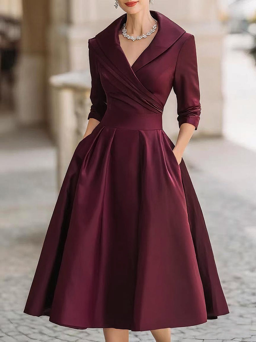Ariellea - Rochie Midi Din Satin