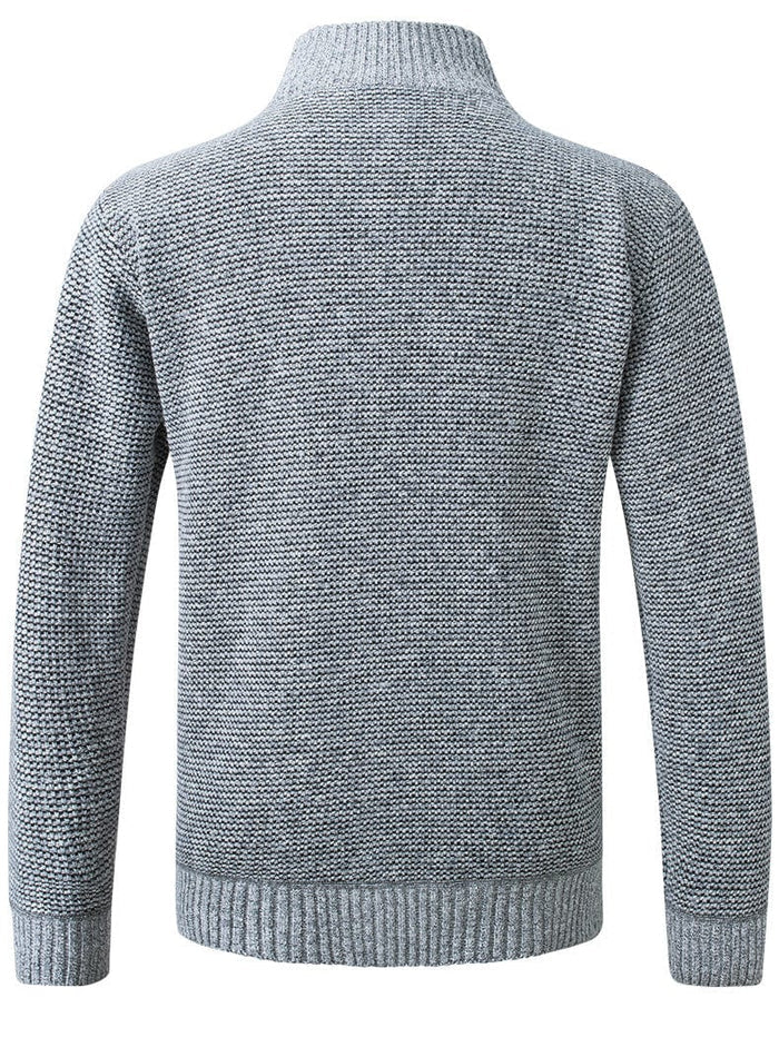 Liman - Cardigan din tricot cu panou matlasat și fermoar pe toată lungimea