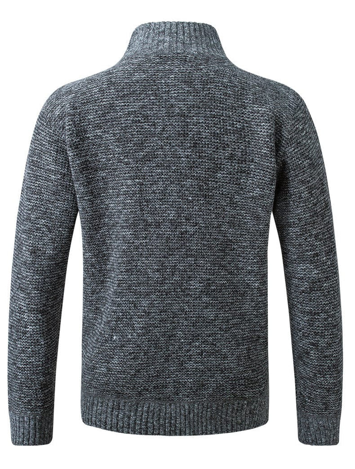 Liman - Cardigan din tricot cu panou matlasat și fermoar pe toată lungimea