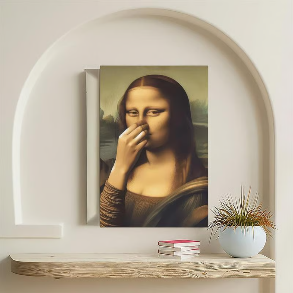WinkArt - Mona Lisa cu un Poster Umoristic