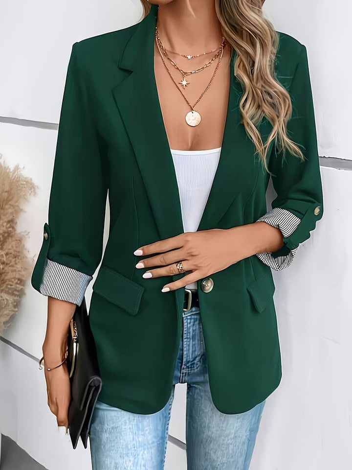 Galiah - Blazer Elegant cu Două rânduri De Nasturi și Guler cu Rever