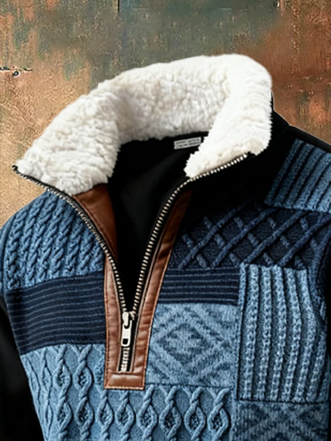 Abbott - Hanorac Casual Retro cu Imprimeu Colorat