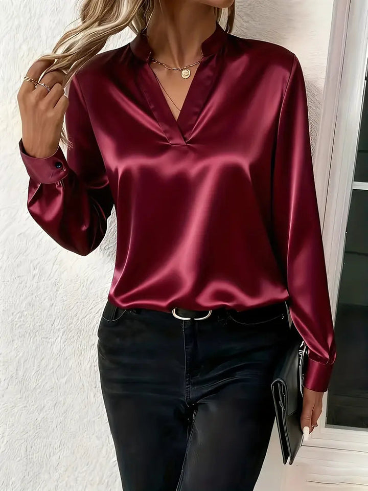 Telma - Bluză Elegantă Din Satin