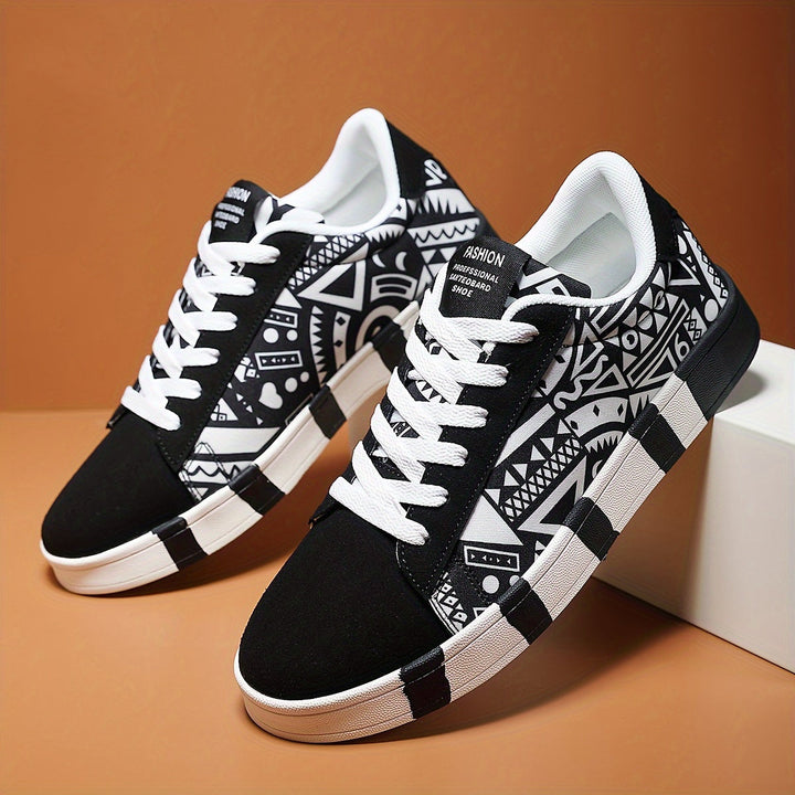 Nalson - Adidași Cu șireturi și Imprimeu Geometric