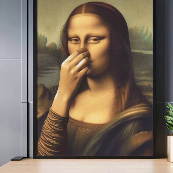 WinkArt - Mona Lisa cu un Poster Umoristic