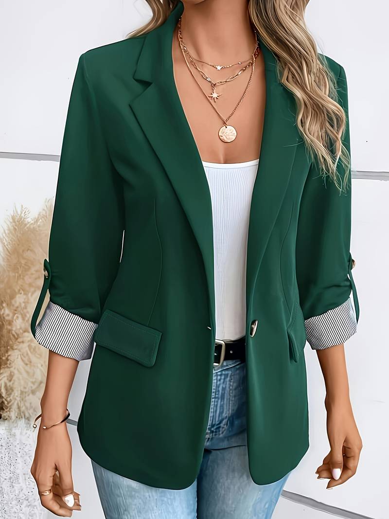 Galiah - Blazer Elegant cu Două rânduri De Nasturi și Guler cu Rever