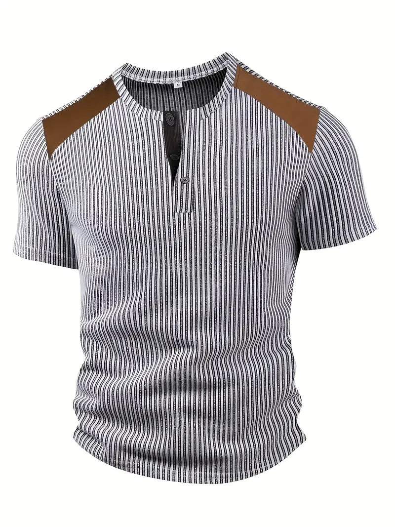 Cihan - Cămașă Casual Din Tricot cu Dungi