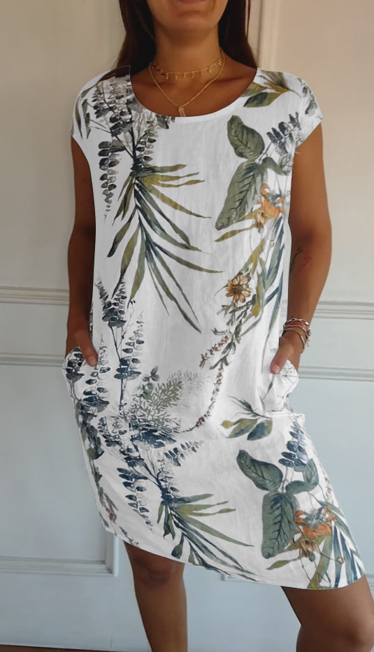 Annelym - Rochie Confortabilă cu Guler Rotund