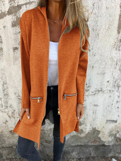 Sampani - Cardigan Cu Mâneci Lungi Si Fermoar