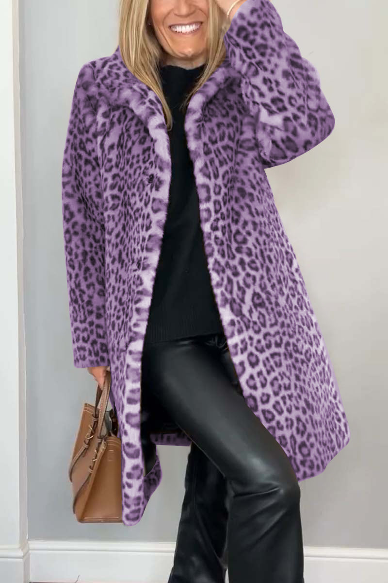Lizzie - Palton Cu imprimeu Leopard