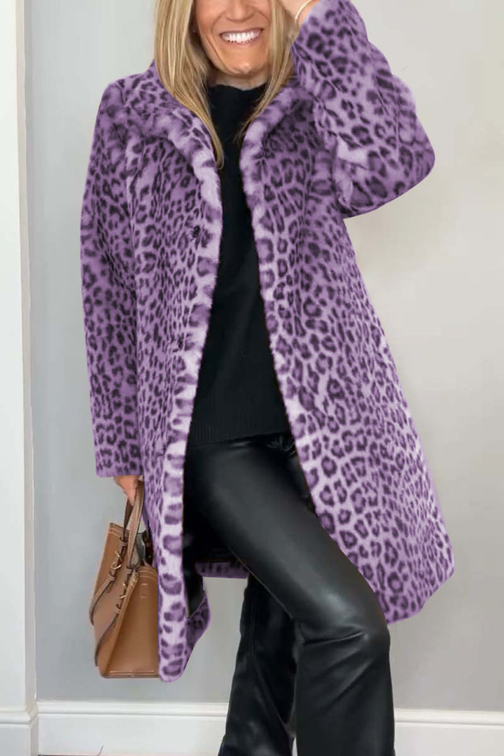 Lizzie - Palton Cu imprimeu Leopard