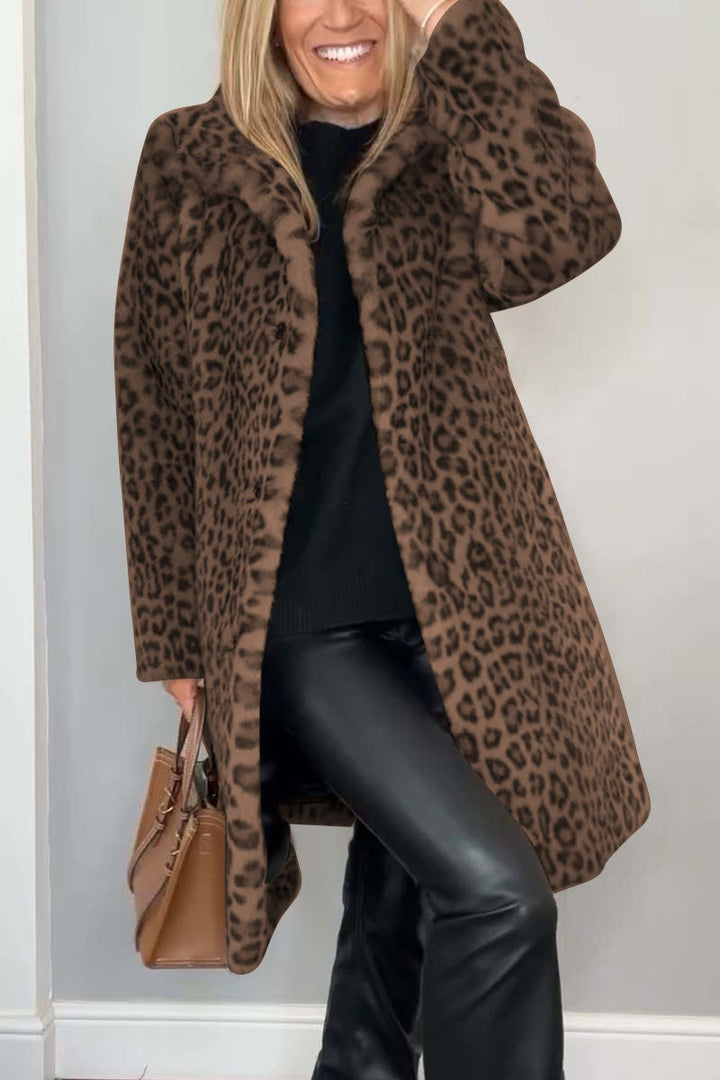 Lizzie - Palton Cu imprimeu Leopard