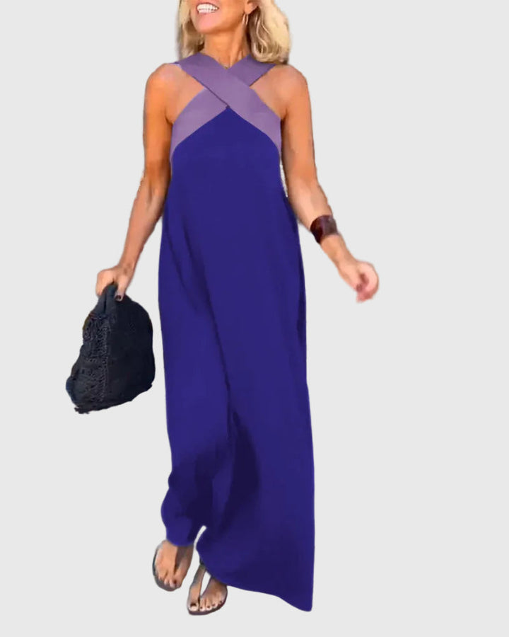 Frederikke - Rochie Maxi Elegantă Cu Decolteu Incrucișat