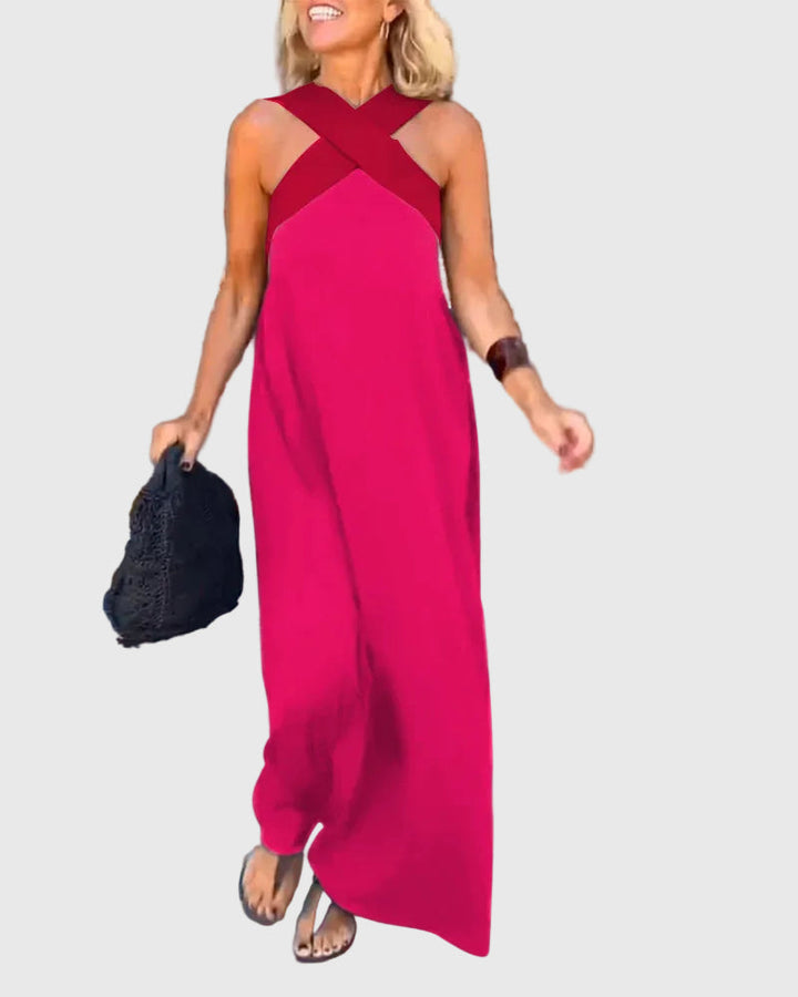Frederikke - Rochie Maxi Elegantă Cu Decolteu Incrucișat