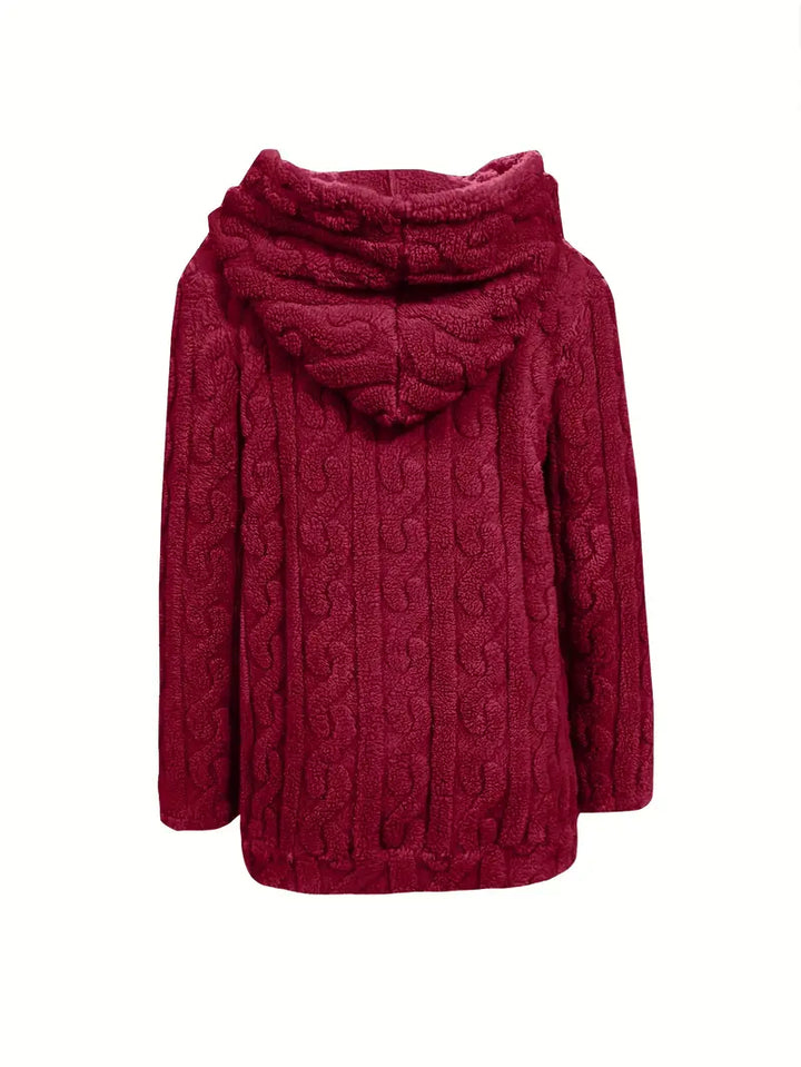 Ganka - Hanorac Cu Glugă și Fermoar Mâneci Lungi