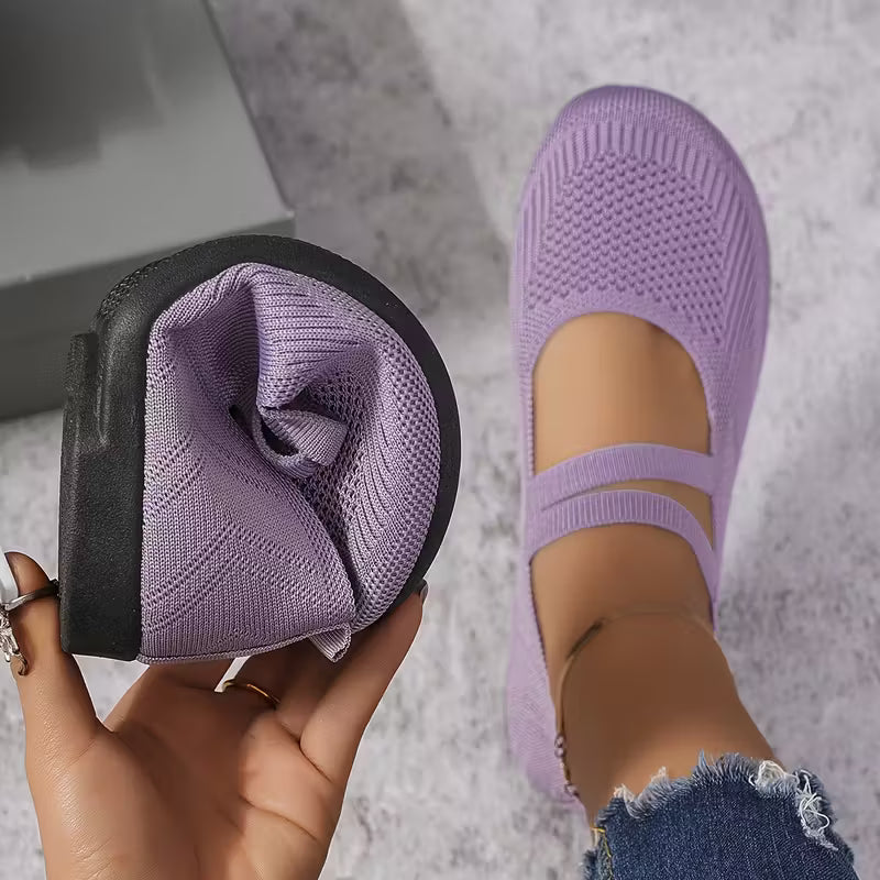Kethryn - Pantofi Fără șireturi Din Tricot Model Mary Jane