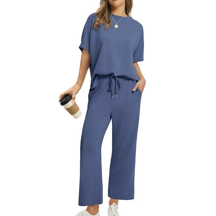 Shirona - Set Casual Format Din Bluză și Pantaloni