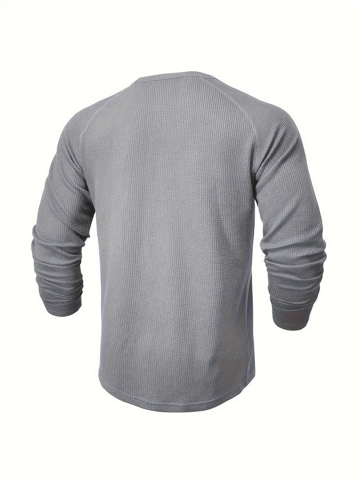Jarik - Tricou Henley Cu Mâneci Lungi Și Textură