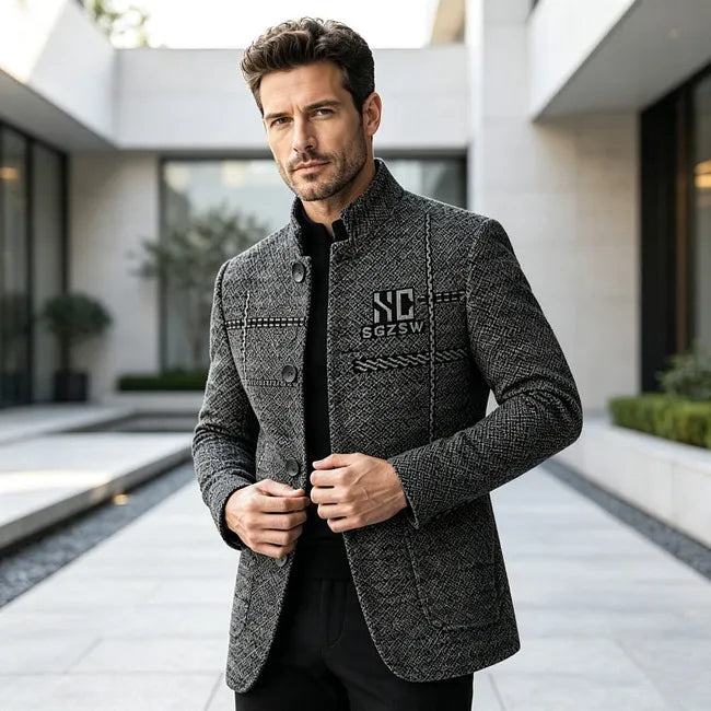 Jallen - Jachetă Din Tricot Texturat, Cu Buzunare