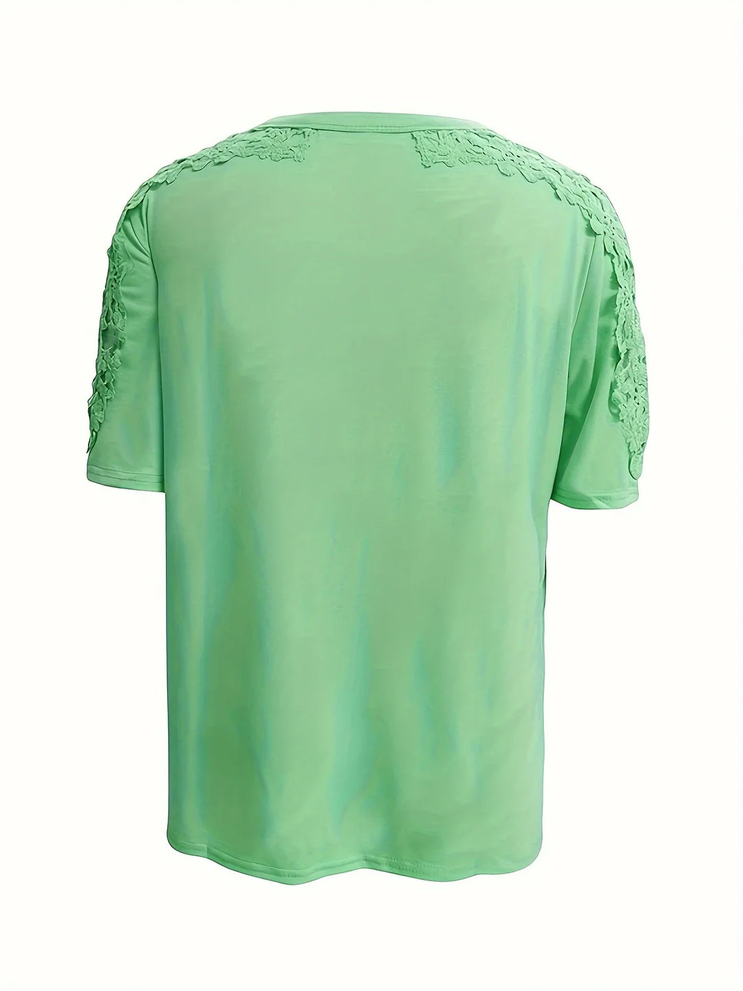 Ancuta - Elegant Vara Mânecă Scurtă Tricou Cu Dantelă