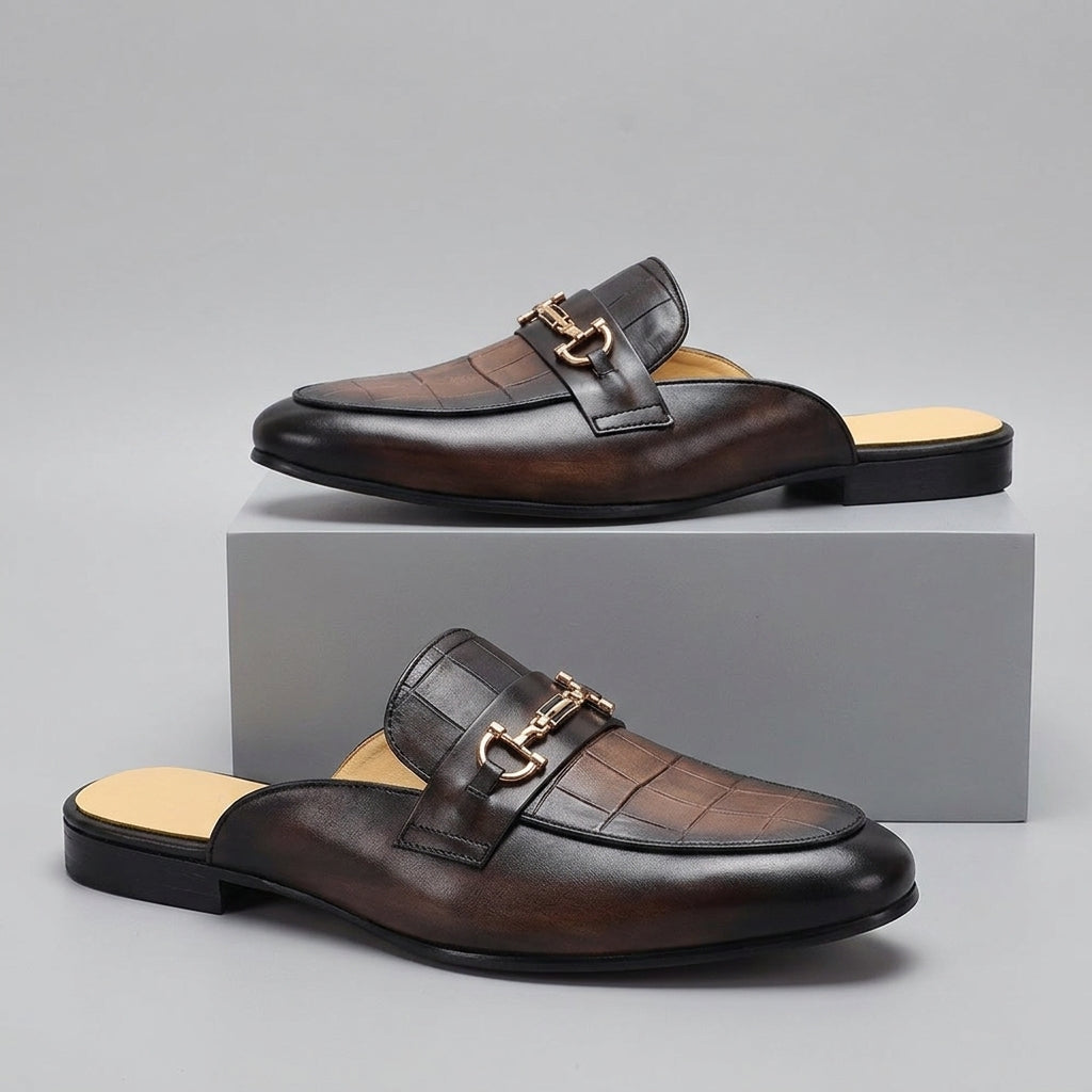 Idris – Pantofi Din Piele Cu Spatele Deschis