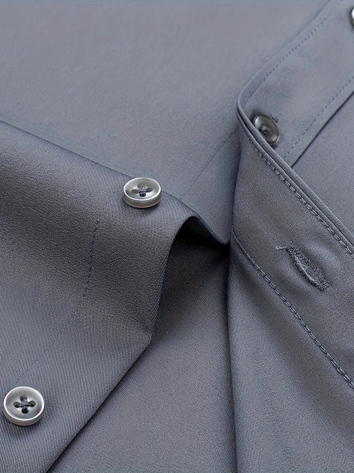 Ezra - Cămașă Elegantă Croială Slim Cu Nasturi